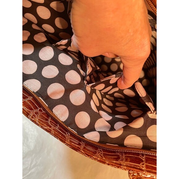 MSC Faux Alligator Leather Purse Handbag, Main Street Collection 14 X 12" Tote - Picture 5 of 11